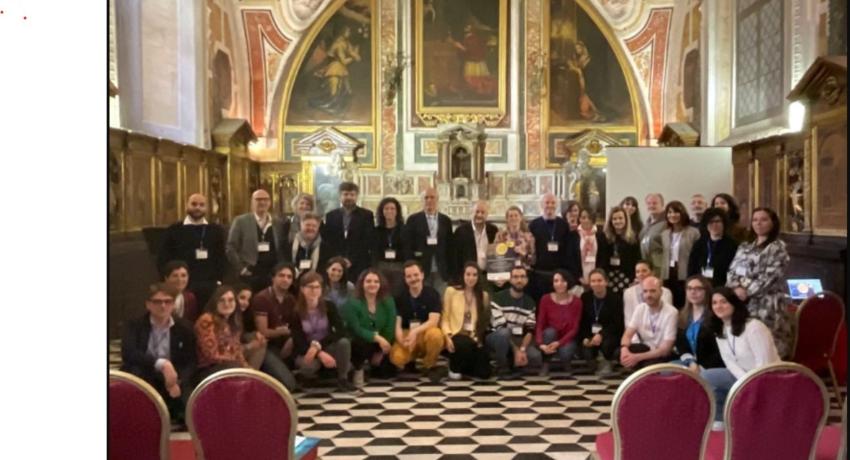Partecipanti al workshop nella Sala del Vasari